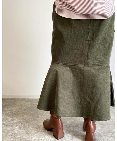 MLI'A（エムリア）の「コーデュロイマーメイド／スカート（スカート・レディース・アイボリー/カーキ/ブラウン・FREE）」の13枚目の写真