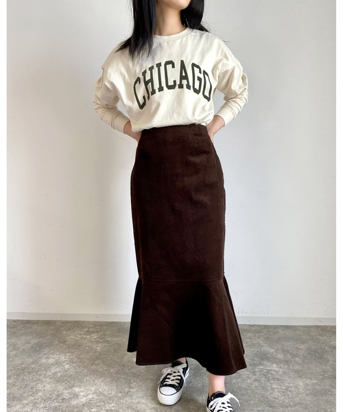 MLI'A（エムリア）の「コーデュロイマーメイド／スカート（スカート・レディース・アイボリー/カーキ/ブラウン・FREE）」の21枚目の写真