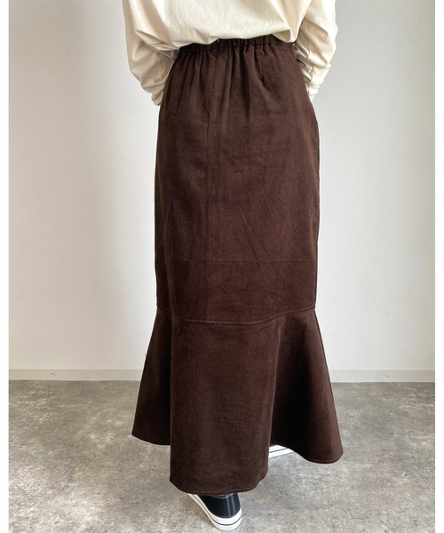 MLI'A（エムリア）の「コーデュロイマーメイド／スカート（スカート・レディース・アイボリー/カーキ/ブラウン・FREE）」の15枚目の写真