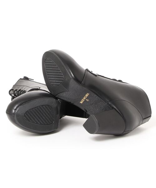 Zipper（ジッパー）の「【Zipper】<2021AW>防水仕様 ファスナー付きレースアップブーツ（ブーツ・レディース・ブラック・LL/L/S/M）」の2枚目の写真