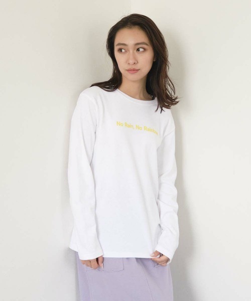 Ocean Pacific(オーシャンパシフィック)の「【OP:オーピー】レディース オーバーシルエット フロッキー加工プリント ロングTシャツ(Tシャツ/カットソー・レディース・ホワイト/グリーン/サンドベージュ/チャコール・MEDIUM/LARGE/X-LARGE)」の20枚目の写真