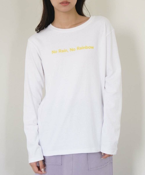 Ocean Pacific(オーシャンパシフィック)の「【OP:オーピー】レディース オーバーシルエット フロッキー加工プリント ロングTシャツ(Tシャツ/カットソー・レディース・ホワイト/グリーン/サンドベージュ/チャコール・MEDIUM/LARGE/X-LARGE)」の12枚目の写真