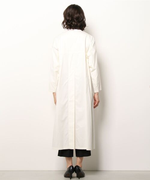 SETTO(セット)の「YEAR COAT:レディースコート(ノーカラーコート・レディース・ベージュ/アイボリー・FREE)」の8枚目の写真