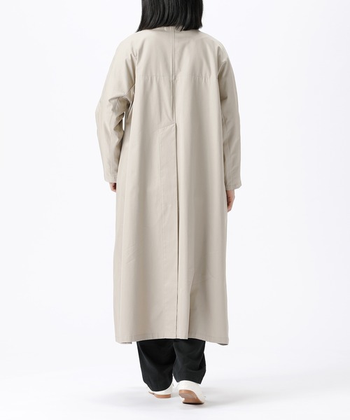 SETTO(セット)の「YEAR COAT:レディースコート(ノーカラーコート・レディース・ベージュ/アイボリー・FREE)」の10枚目の写真