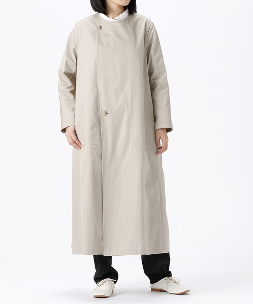 SETTO(セット)の「YEAR COAT:レディースコート(ノーカラーコート・レディース・ベージュ/アイボリー・FREE)」の11枚目の写真