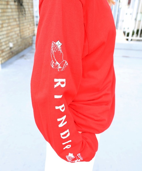 RIPNDIP（リップンディップ）の「RIPNDIP/リップンディップ Lord Nermal Long Sleeve Tee ポケット付きロンT（Tシャツ/カットソー・メンズ・ブラック/ピンク/ライム/レッド/ナチュラル/マルーン/ホワイト/ライトグリーン/シルバーグレー/クリーム/ダークグリーン/ブルー・L/XL/M）」の11枚目の写真