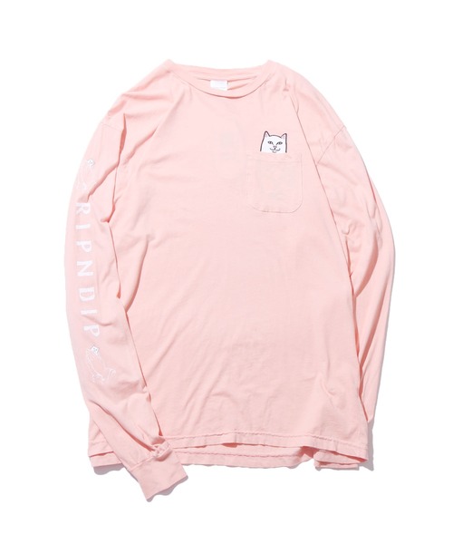 RIPNDIP（リップンディップ）の「RIPNDIP/リップンディップ Lord Nermal Long Sleeve Tee ポケット付きロンT（Tシャツ/カットソー・メンズ・ブラック/ピンク/ライム/レッド/ナチュラル/マルーン/ホワイト/ライトグリーン/シルバーグレー/クリーム/ダークグリーン/ブルー・L/XL/M）」の19枚目の写真
