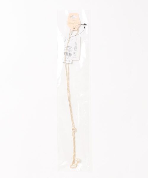 Cupid Heart(キューピッドハート)の「【Cupid Heart】結婚式アクセ パールヘッド ビジューチェーンロングネックレス(ネックレス・レディース・シルバー/ゴールド・MEDIUM)」の6枚目の写真
