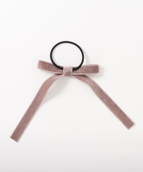 N.（N. Natural Beauty Basic）（エヌエヌナチュラルビューティーベーシック）の「リボンゴム（ヘアゴム・レディース・ブラック/ベージュ/カーキ・ﾌﾘ-）」の4枚目の写真