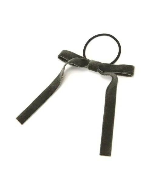 N.（N. Natural Beauty Basic）（エヌエヌナチュラルビューティーベーシック）の「リボンゴム（ヘアゴム・レディース・ブラック/ベージュ/カーキ・ﾌﾘ-）」の3枚目の写真