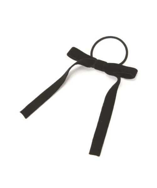 N.（N. Natural Beauty Basic）（エヌエヌナチュラルビューティーベーシック）の「リボンゴム（ヘアゴム・レディース・ブラック/ベージュ/カーキ・ﾌﾘ-）」の2枚目の写真