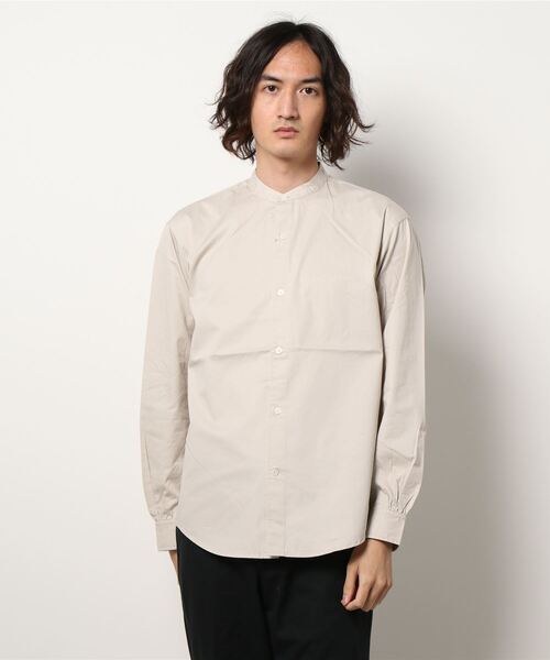 CRAFT STANDARD BOUTIQUE（クラフトスタンダードブティック）の「バイオバンドカラーシャツ　＊（シャツ/ブラウス・メンズ・チャコールグレー/ベージュ/グリーン/アイボリー・LL/M/L）」の5枚目の写真