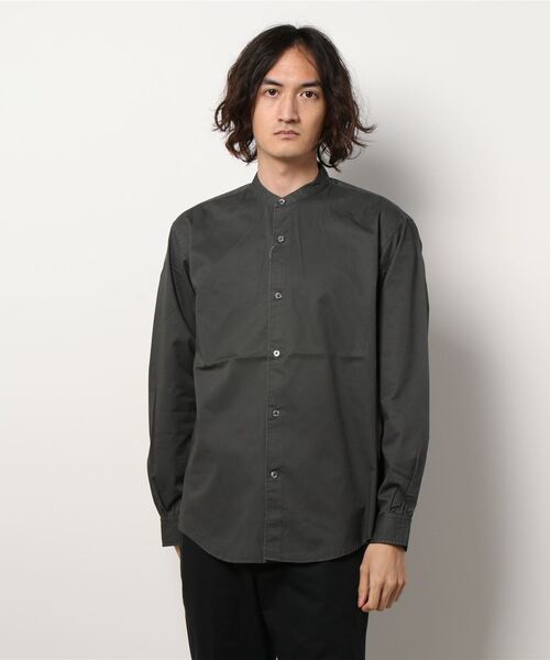 CRAFT STANDARD BOUTIQUE（クラフトスタンダードブティック）の「バイオバンドカラーシャツ　＊（シャツ/ブラウス・メンズ・チャコールグレー/ベージュ/グリーン/アイボリー・LL/M/L）」の8枚目の写真