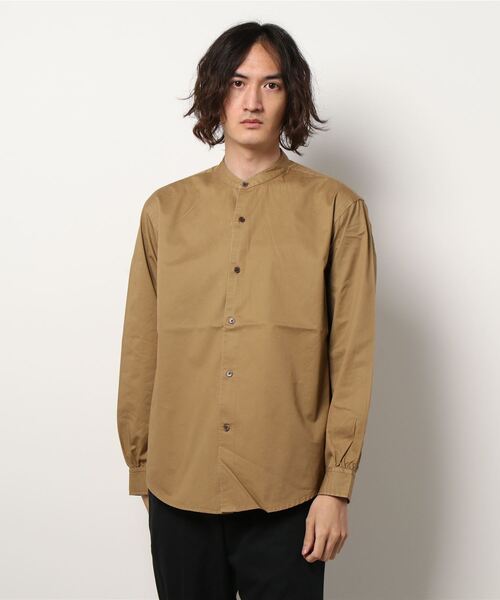 CRAFT STANDARD BOUTIQUE（クラフトスタンダードブティック）の「バイオバンドカラーシャツ　＊（シャツ/ブラウス・メンズ・チャコールグレー/ベージュ/グリーン/アイボリー・LL/M/L）」の9枚目の写真