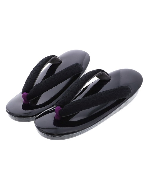 kimonomachi（キモノマチ）の「レディース 草履 単品 日本製 KIMONOMACHI オリジナル（和装小物・レディース・ワインレッド/ブラウン/ブラック/ブルーグレー/ダークブラック/ミント・M/L/LL）」の3枚目の写真