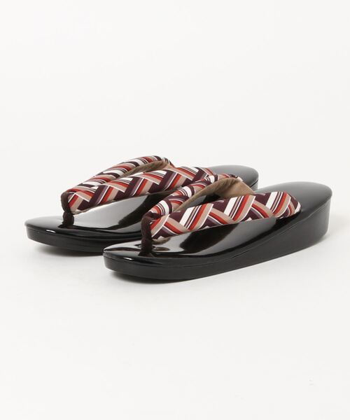 kimonomachi（キモノマチ）の「レディース 草履 単品 日本製 KIMONOMACHI オリジナル（和装小物・レディース・ワインレッド/ブラウン/ブラック/ブルーグレー/ダークブラック/ミント・M/L/LL）」の8枚目の写真