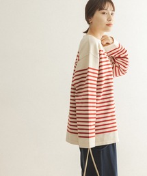 【WEB限定】FORK&SPOON　パネルボーダーニットプルオーバー