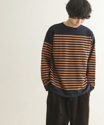 【WEB限定】FORK&SPOON パネルボーダーニットプルオーバー