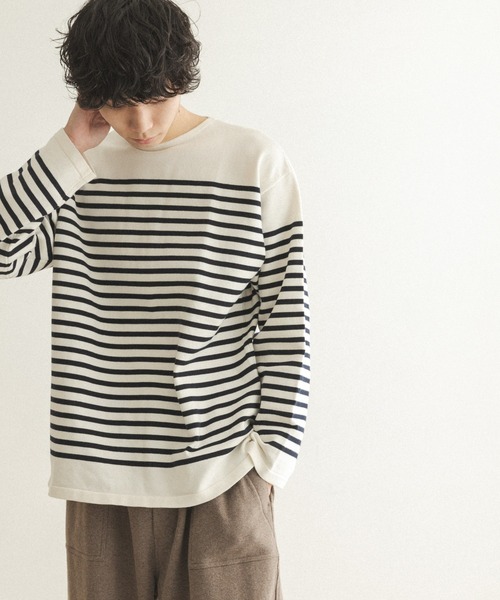 FORK&SPOON（フォークアンドスプーン）の「【WEB限定】FORK&SPOON　パネルボーダーニットプルオーバー（ニット/セーター・メンズ・ホワイト×ネイビー/ホワイト×レッド/ネイビー・4/5）」の8枚目の写真