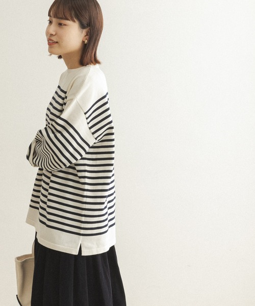 FORK&SPOON（フォークアンドスプーン）の「【WEB限定】FORK&SPOON　パネルボーダーニットプルオーバー（ニット/セーター・メンズ・ホワイト×ネイビー/ホワイト×レッド/ネイビー・4/5）」の11枚目の写真