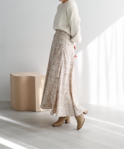 RAY CASSIN（レイカズン）の「ダマスクバックレースアップスカート（スカート・レディース・ブラック/キナリ/ブルー・FREE）」の4枚目の写真