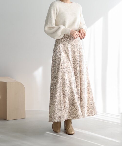 RAY CASSIN（レイカズン）の「ダマスクバックレースアップスカート（スカート・レディース・ブラック/キナリ/ブルー・FREE）」の5枚目の写真