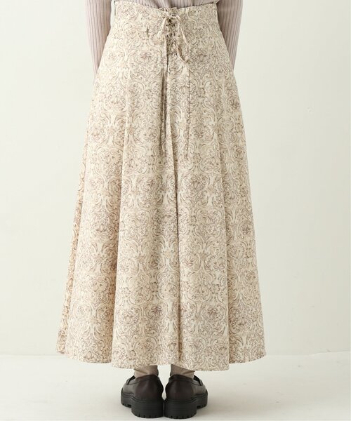 RAY CASSIN（レイカズン）の「ダマスクバックレースアップスカート（スカート・レディース・ブラック/キナリ/ブルー・FREE）」の9枚目の写真