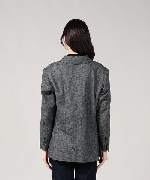 agnes b.（アニエスベー）の「TBU0 VESTE ヘリンボーンジャケット（テーラードジャケット・レディース・グレー系その他・3/2/1）」の3枚目の写真