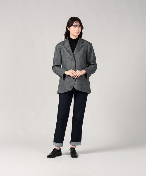 agnes b.（アニエスベー）の「TBU0 VESTE ヘリンボーンジャケット（テーラードジャケット・レディース・グレー系その他・3/2/1）」の4枚目の写真