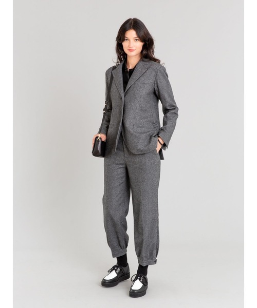 agnes b.（アニエスベー）の「TBU0 VESTE ヘリンボーンジャケット（テーラードジャケット・レディース・グレー系その他・3/2/1）」の5枚目の写真