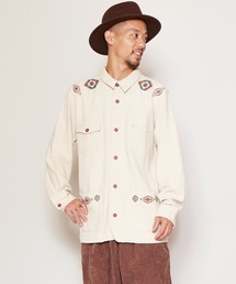 チャイハネ | 【チャイハネ】yul オルテガ柄刺繍MEN'Sシャツ(シャツ/ブラウス)