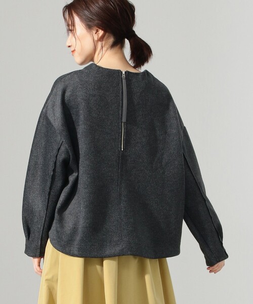SHARE PARK(シェアパーク)の「【洗える】WOOLETバックZIPプルオーバー(ニット/セーター・レディース・ライトグレー系/グレー系/ベージュ系・1)」の13枚目の写真