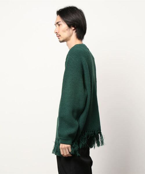 Lui's(ルイス)の「フリンジニット(ニット/セーター・メンズ・ホワイト/グリーン/ブラック・SMALL/MEDIUM)」の4枚目の写真