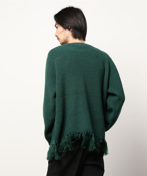 Lui's(ルイス)の「フリンジニット(ニット/セーター・メンズ・ホワイト/グリーン/ブラック・SMALL/MEDIUM)」の5枚目の写真
