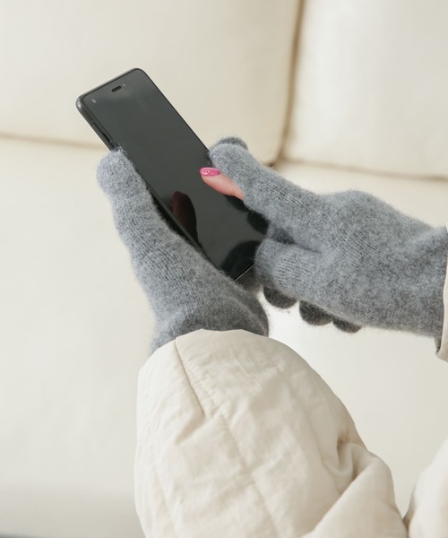 URBAN RESEARCH DOORS（アーバンリサーチドアーズ）の「ハミルトングローブ（手袋・レディース・グレー/モカ・ONE）」の2枚目の写真