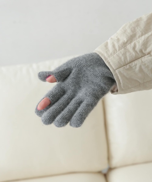 URBAN RESEARCH DOORS（アーバンリサーチドアーズ）の「ハミルトングローブ（手袋・レディース・グレー/モカ・ONE）」の3枚目の写真