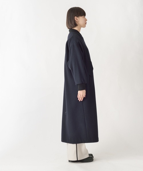 La SRIC（ラスリック）の「La SRIC / リブカラーロングCT（その他アウター・レディース・ネイビー/モカ・38）」の4枚目の写真