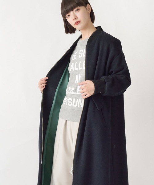 La SRIC（ラスリック）の「La SRIC / リブカラーロングCT（その他アウター・レディース・ネイビー/モカ・38）」の8枚目の写真