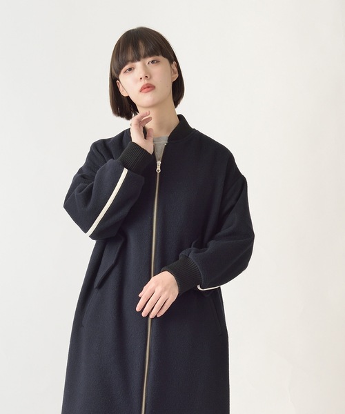 La SRIC（ラスリック）の「La SRIC / リブカラーロングCT（その他アウター・レディース・ネイビー/モカ・38）」の12枚目の写真