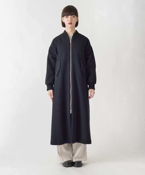 La SRIC（ラスリック）の「La SRIC / リブカラーロングCT（その他アウター・レディース・ネイビー/モカ・38）」の13枚目の写真