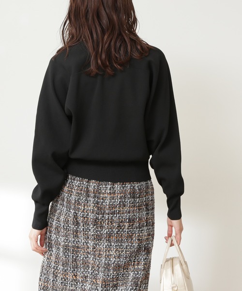 N.(N. Natural Beauty Basic)(エヌエヌナチュラルビューティーベーシック)の「【追加生産】◆ドットボタン総針フォルムカーディガン(カーディガン/ボレロ・レディース・ホワイト/ブラック/ネイビー/グリーン/ブルー/イエロー/ピンク・MEDIUM)」の19枚目の写真