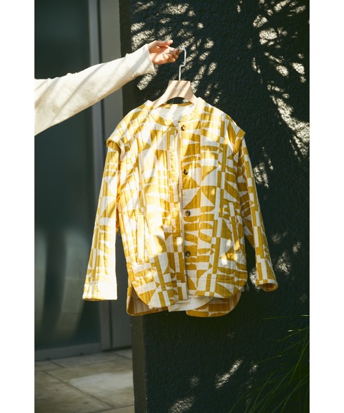 BLACK BY MOUSSY(ブラックバイマウジー)の「pattern quilting jacket(パターンキルティングジャケット)(テーラードジャケット・レディース・ベージュ系その他・FREE)」の18枚目の写真