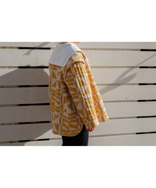 BLACK BY MOUSSY(ブラックバイマウジー)の「pattern quilting jacket(パターンキルティングジャケット)(テーラードジャケット・レディース・ベージュ系その他・FREE)」の21枚目の写真