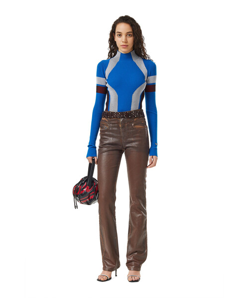 DIESEL(ディーゼル)の「レディース ハイネック セーター ニット スリムフィット(ニット/セーター・レディース・ホワイト/ブルー・SMALL/MEDIUM/LARGE/X-LARGE)」の10枚目の写真