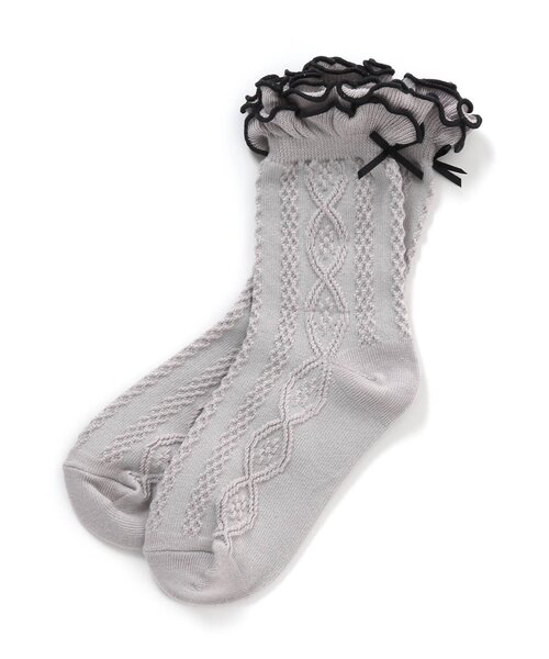 BREEZE（ブリーズ）の「Girl'sメロウソックス（ソックス/靴下・キッズ・ミント/オレンジ/グレー/オフホワイト・15 /21/18）」の3枚目の写真