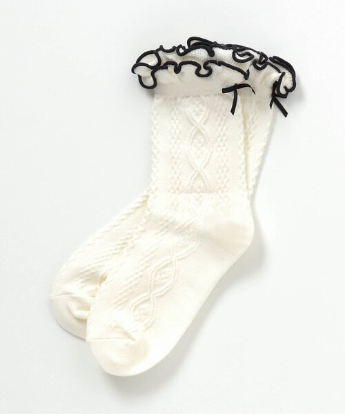 BREEZE（ブリーズ）の「Girl'sメロウソックス（ソックス/靴下・キッズ・ミント/オレンジ/グレー/オフホワイト・15 /21/18）」の2枚目の写真