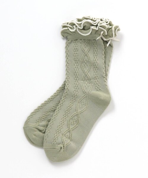 BREEZE（ブリーズ）の「Girl'sメロウソックス（ソックス/靴下・キッズ・ミント/オレンジ/グレー/オフホワイト・15 /21/18）」の4枚目の写真