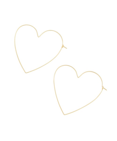 ADAM ET ROPE'(アダムエロペ)の「【LES BIJOUX】ラインハートピアス(ピアス(両耳用)・レディース・ゴールド/シルバー・FREE)」の5枚目の写真