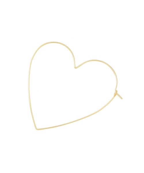 ADAM ET ROPE'(アダムエロペ)の「【LES BIJOUX】ラインハートピアス(ピアス(両耳用)・レディース・ゴールド/シルバー・FREE)」の6枚目の写真