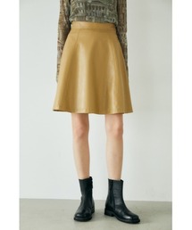 MOUSSY | F／LEATHER MINI A LINE スカート(スカート)